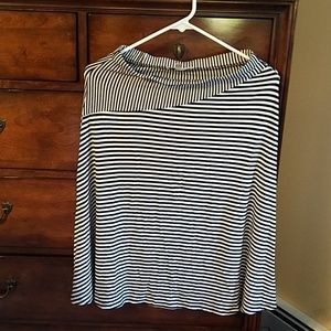 Black and white stripe skirt